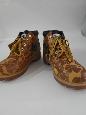 A Bathing Ape Bape Timberland 3 eye Classic Lug Brown US 10 Men EU