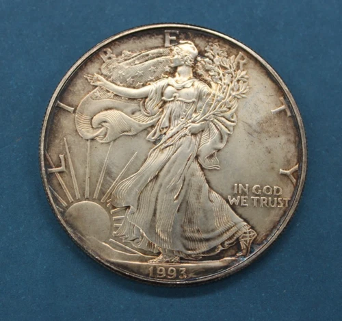 1993 Walking Liberty American Eagle .999 Fine Silver Dollar Coin 1 oz. $1