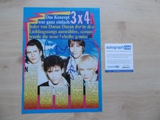 Duran Duran Simon LeBon autographs signed A4 magazine image ACOA