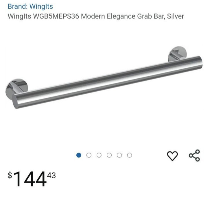 WINGITS Modern Elegance 32 inch grab bar / towl bar in polished stainless steel