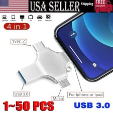 USB 3.0 Flash Drive 128GB Type C Memory Photo Stick for iPhone Android iPad lot