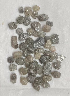5,00 Ct Natürliche Rohe Lose Diamanten Hellgraue Farbe Funkelnde Diamanten Lot
