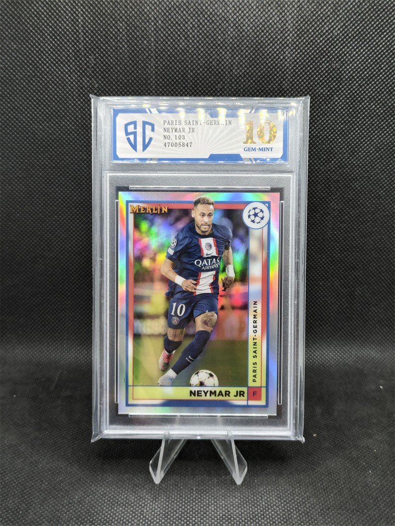 2023 Topps Merlin UCL Paris Saint-Germain Neymar Jr #103 GEM MINT 10 Soccer Card view 1