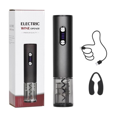 Electric Wine Opener with Automatic Corkscrew & Foil Cutter   Rechargeable Ty...