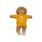Vintage 1985 Coleco Cabbage Patch Kids Doll Boy Orange outfit yellow hair tooth