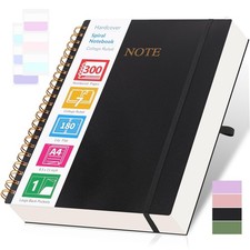 Spiral Notebook, 8.5  x 11  Notebooks for Work, 300 Numbered Pages C