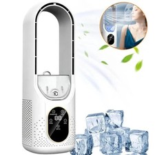 Portable Air 6 Speed Silent Timer Air Conditioner Cooler Leafless Electric Fan