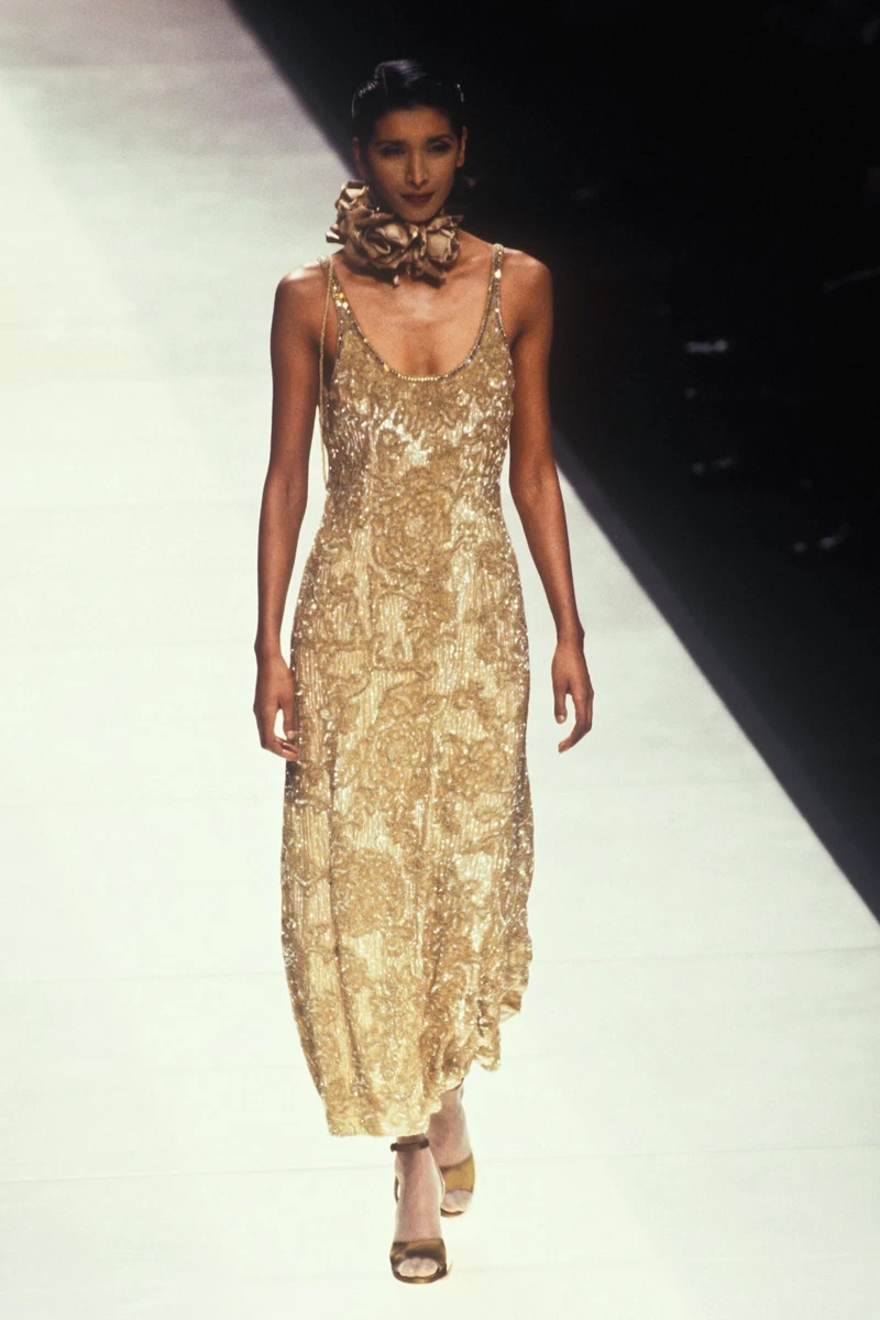 armani gold dress 25+ Giorgio Silk Dresses for Women for sale demi moore oscars 2024