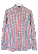 GANT Bowery Oxford Regular Fit Shirt Men's MEDIUM Pink Plaid Long Sleeve