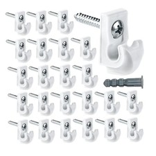 24Pcs Wire Shelf Brackets Included Clips Screws for Wire Closet Shelving Easy to