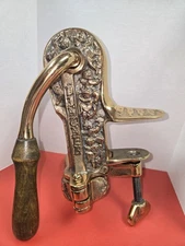 Vintage Roger Vintner Solid Brass Corkscrew Wine Bottle Opener Uncork Recork