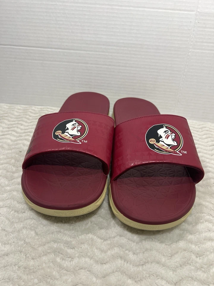 Sandalias chanclas Deadstock Nike Benassi Solarsoft Slides FSU para hombre 14 844631-60 Foto 2 de 4