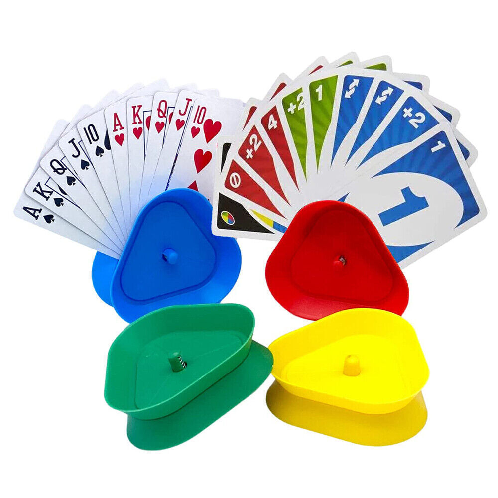 4Pcs HandsFree Playing Cards Holder Canasta Poker Family Party Card