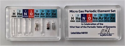 Micro Voll Gas Ampulle Birne Element Set kleinstes der Welt Xenon Krypton Neon