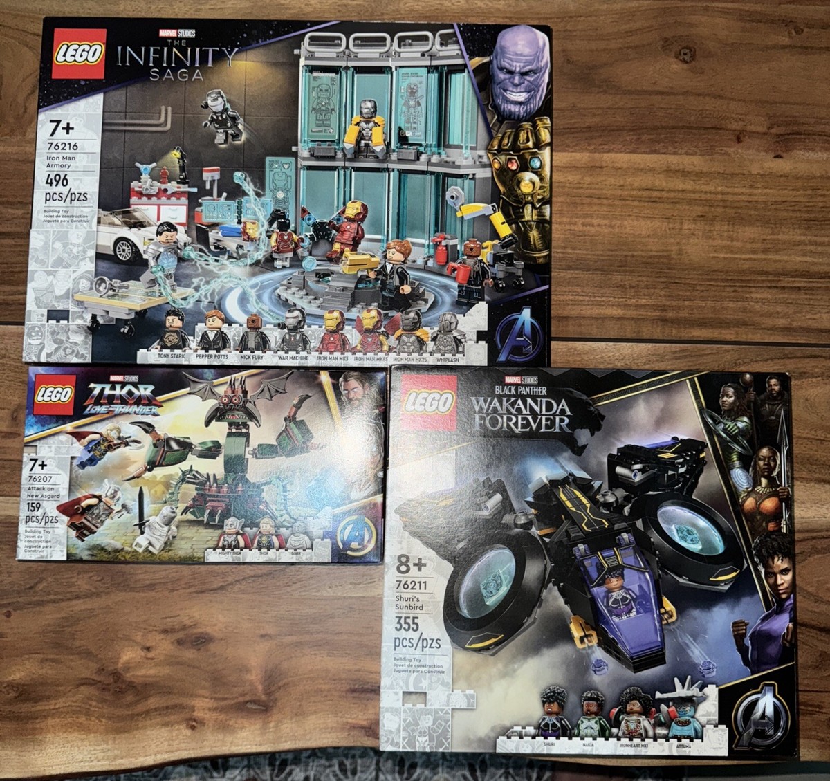NEW SEALED BOX LEGO 76216 MARVEL Iron Man Armory 76207 Thor New