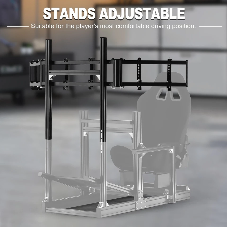 Marada Triple Monitor Mount Stand For Aluminum Alloy Racing Simulator Cockpit - Image 4 of 4