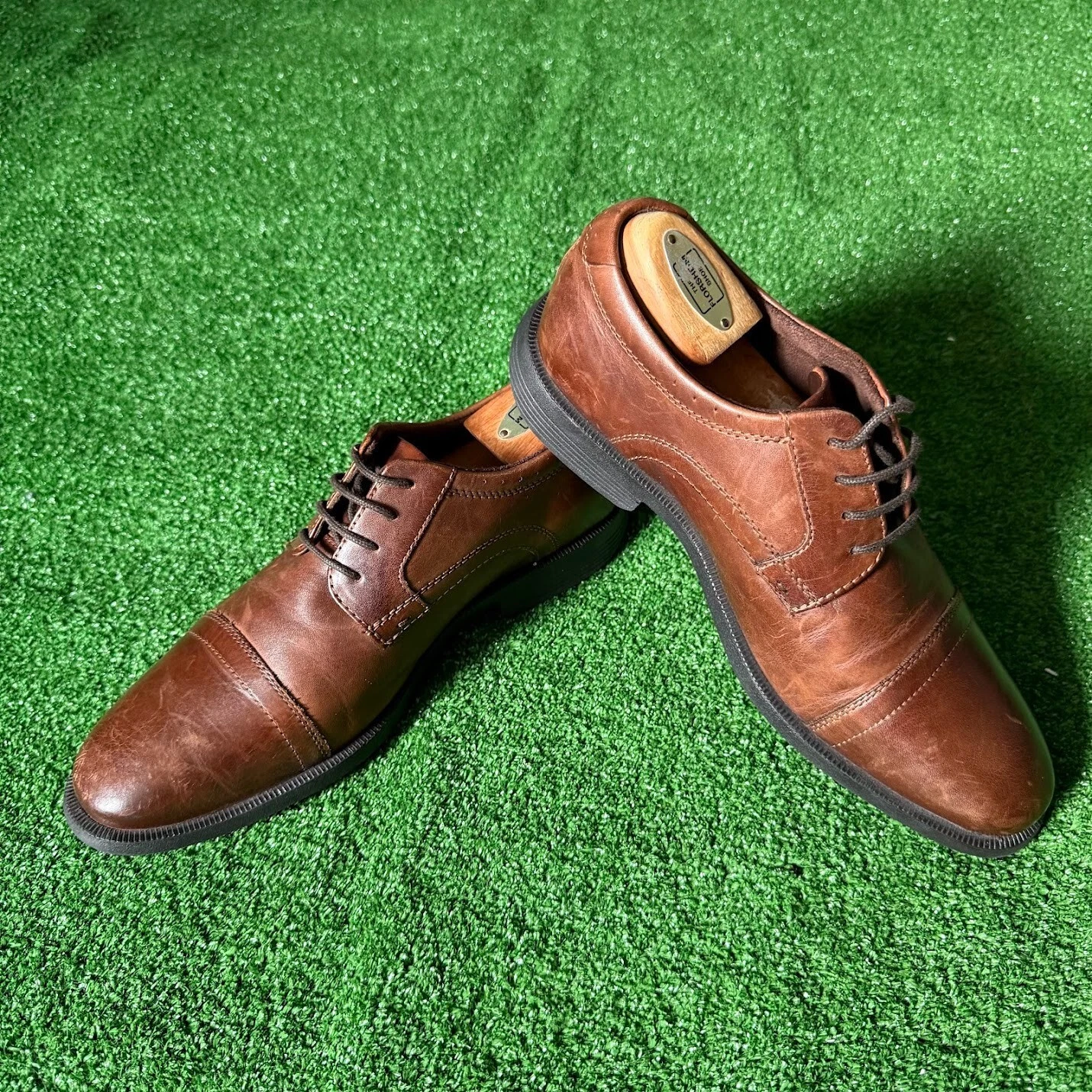 JORDAN Scarpe Oxford Nunn Bush in pelle comode gel memory foam business casual taglia 8M