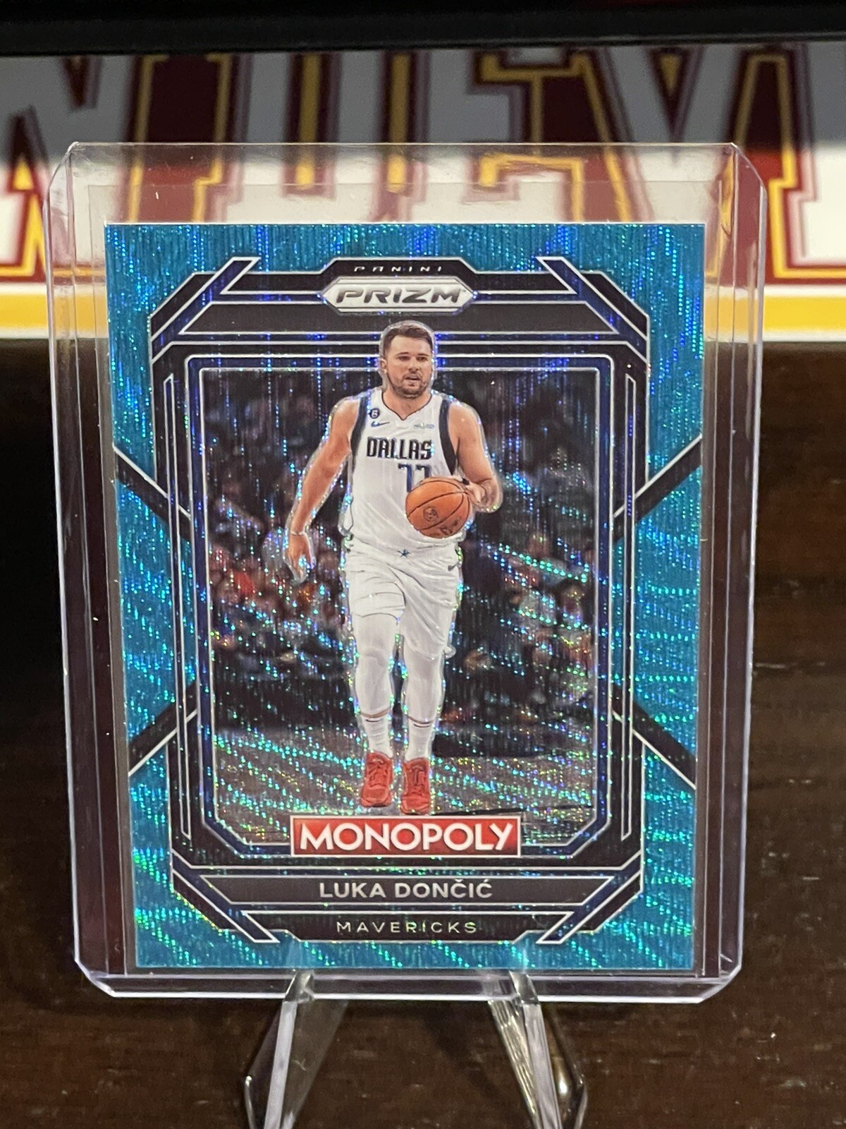 Luka Doncic 2022 Prizm Monopoly Teal Wave #19 Dallas Mavericks