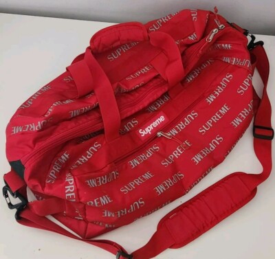 バッグ Supreme 3M Reflective Repeat Duffle Bag Supreme 3M Reflective Repeat Duffle Bag Black - FW16 - US