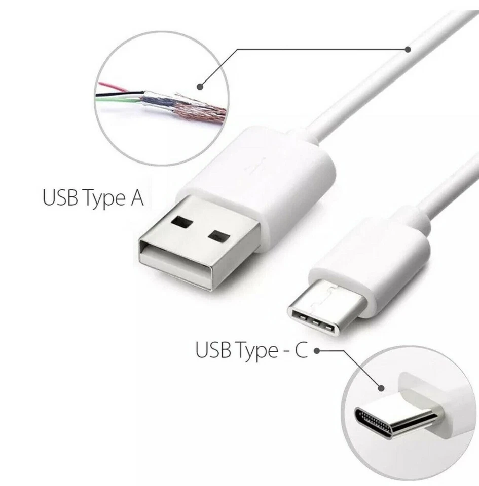 Paquete de 10 cables de carga rápida tipo C USB-C para Samsung Galaxy A10E A20 A50 S10 Foto 2 de 2