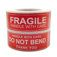 Fragile Warning Sticker Handle with Care for Transportation Packaging Seal Label