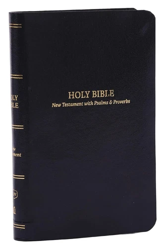 KJV Pocket New Testament with Psalms and Proverbs, Black Leatherflex, Red Letter