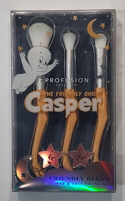 Casper the Friendly Ghost 3 Piece Eye & Face Brush Set By Profusion X
