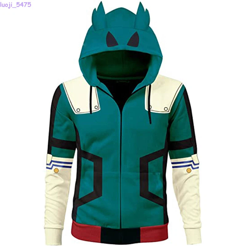 Midoriya Izuku My Hero Academia World Hero Cosplay Hoodie Zip Up Jacket Coat New - Image 3 of 4