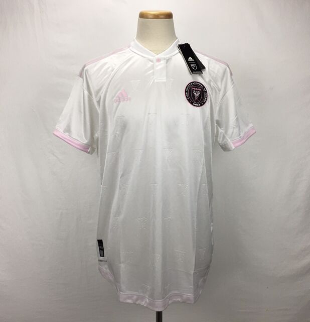 ADIDAS MLS Inter Miami FC Authentic Home White Pink Soccer Jersey Mens XXL