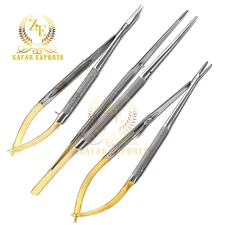 3 PCS GERMAN CASTROVIEJO MICRO SURGERY NEEDLE HOLDER TC Forceps Dental Eye Set