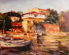 IMPRESSIONIST OIL PAINTING LANDSCAPE SEASCAPE CITYSCAPE SIGNED