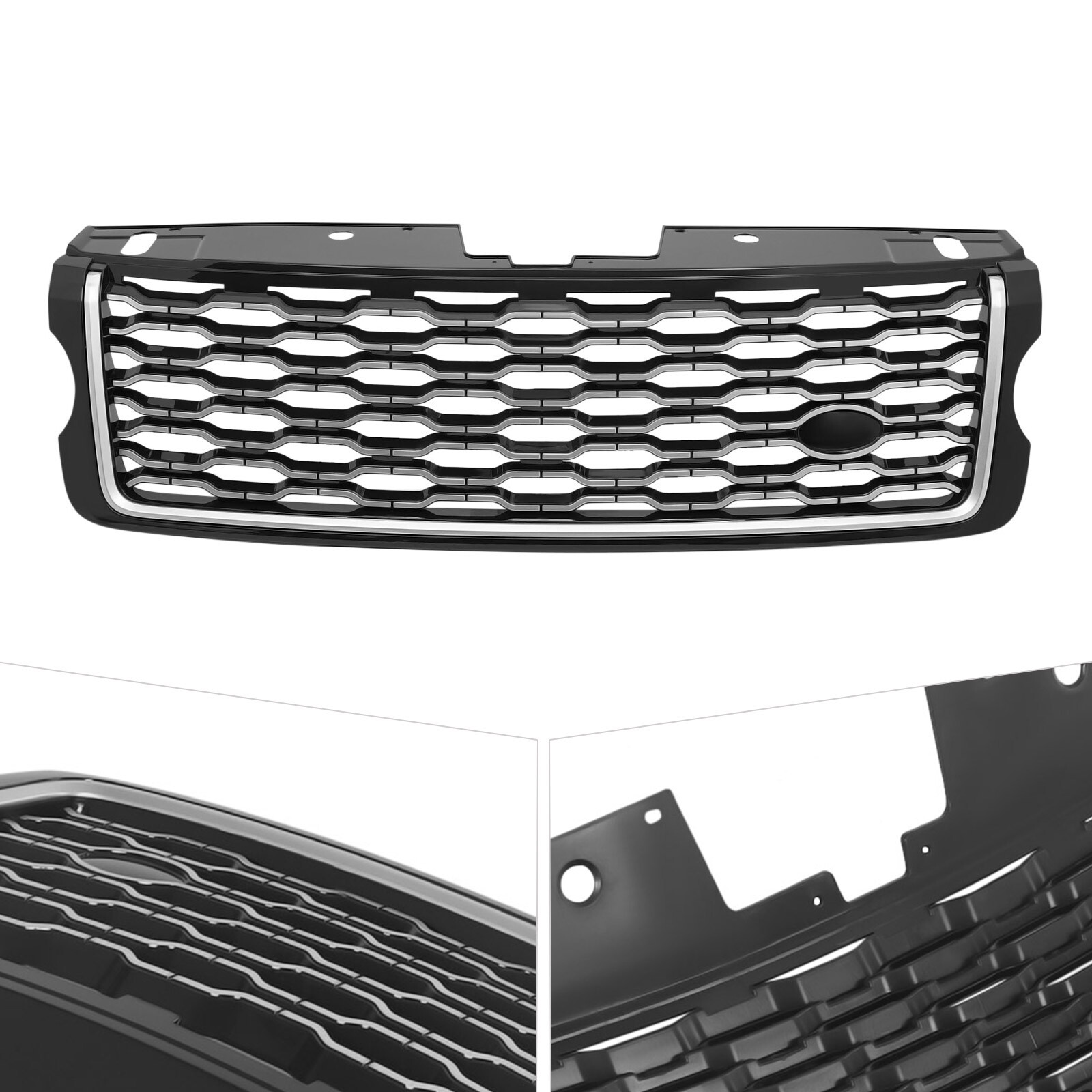 For 2013-2017 Land Rover Range Rover Front Bumper Upper Grille Black Trim Grill