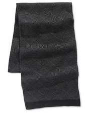  125 Ryan Seacrest Unisex Men Gray Diamond Knit Casual Winter Scarf Shawl