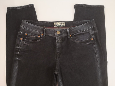 Damen Jeans CLOSED United Straight 48 Gr 42 40 W30 L34 schwarz Stretch Cotton
