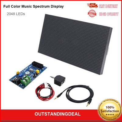 Full Color Music Spectrum Display RGB LED 2048 LEDs 50 Modes AS3264 P4