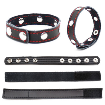 Harness Delay Ejaculation Sperm Lock Ring Verstellbarer Penisring Aus Leder
