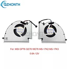 New CPU+GPU Cooling Fan For MSI GP76 GE76 WE76 MS-17K2 MS-17K3 PABD1A010SHR N452