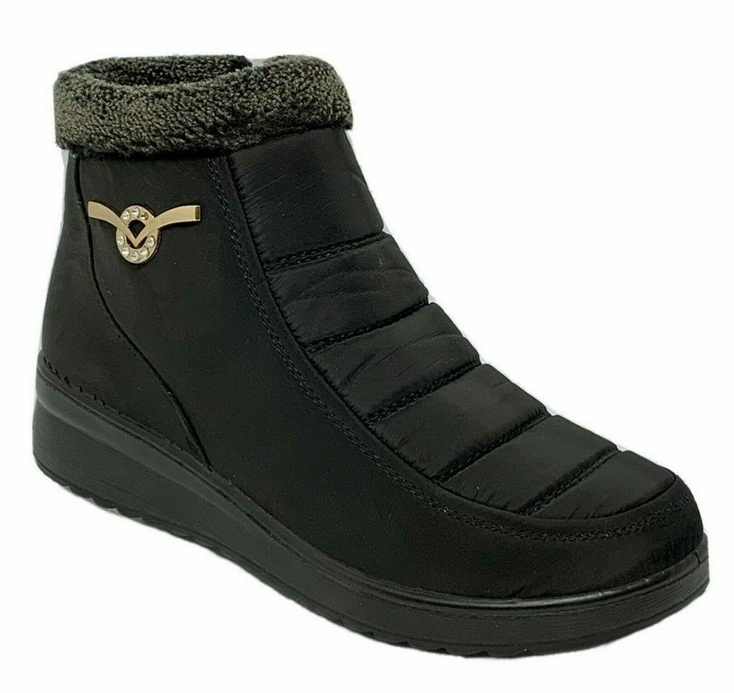 Dodo BOT50 Women's Black Dress Plush Booties size 9
