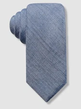 Ryan Seacrest Distinction Men's Blue Linen Sardina Seasonal Neck Tie Size 57x3