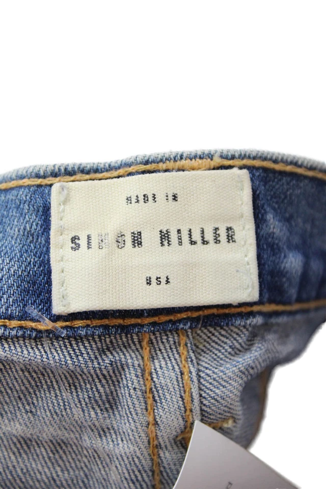 Pantalones de mezclilla ajustados de tiro bajo de cinco bolsillos azul talla 24 de Simon Miller de algodón para mujer Foto 4 de 4