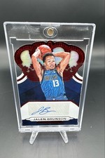 2018-19 Panini Crown Royale - Crown Rookie Autographs Jalen Brunson #CR-JBS Red