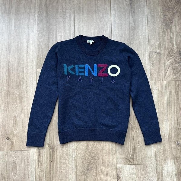 Women Kenzo Sweater Navy Wool 34 / XS / 42