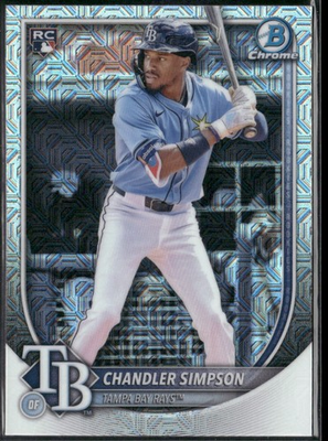 #ad #ad 2025 Bowman Chrome Rookie RC Mega Box Mojo Refractor Chandler Simpson #18 Rays $1.50