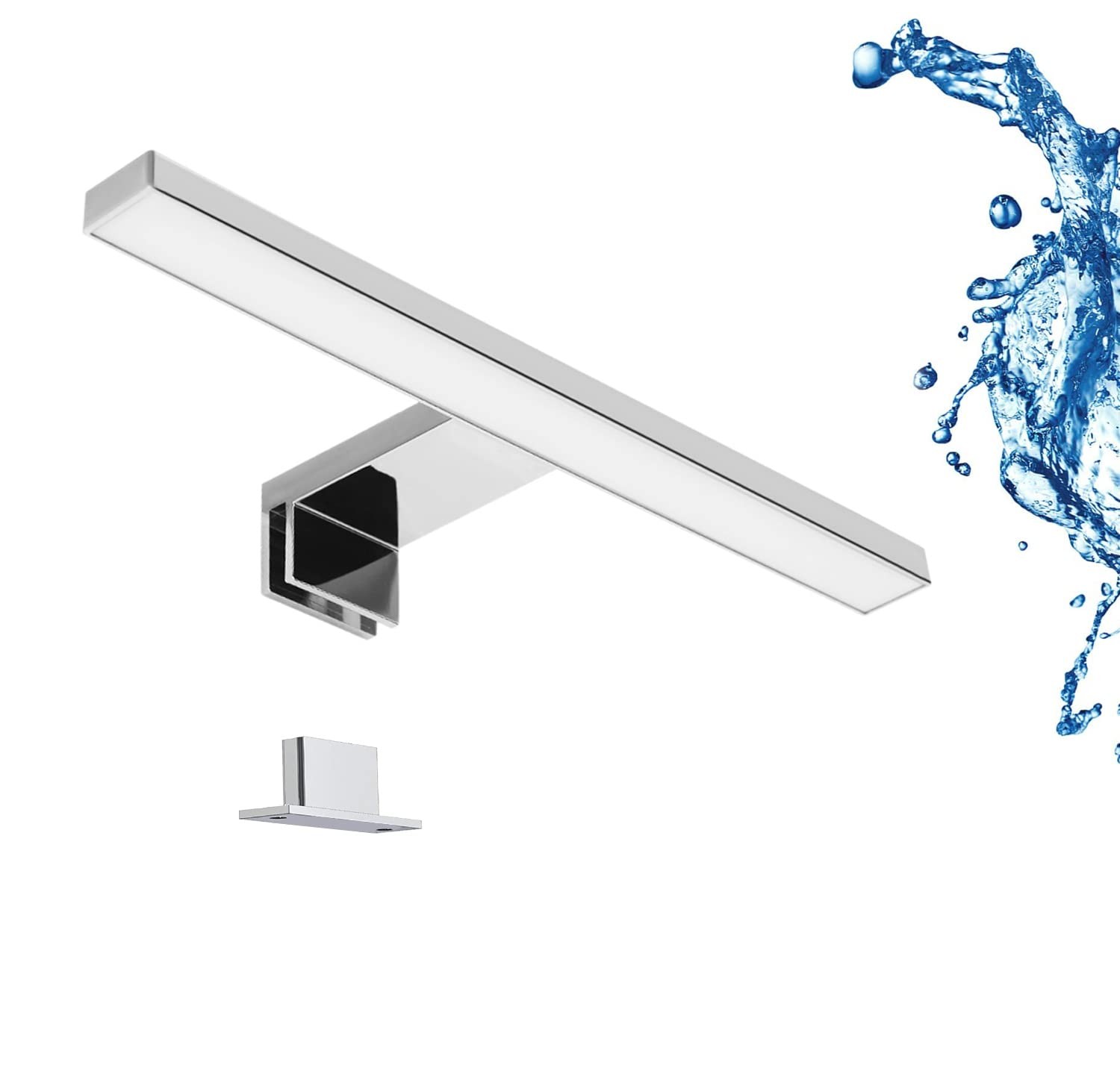 LIGHTWORLD24 Lampada Specchio LED 30cm 5W 4000K | Luce Bagno IP44 Cromo