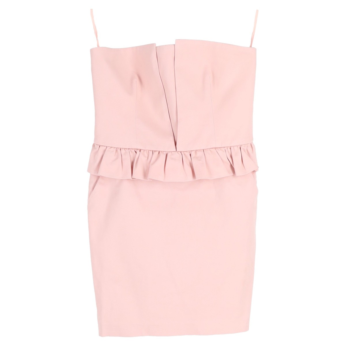 knee length dresses for ladies Valentino Pink Floral Lace Off-Shoulders Mini Dress with Ruffled Hem D –  Sellier main image 0