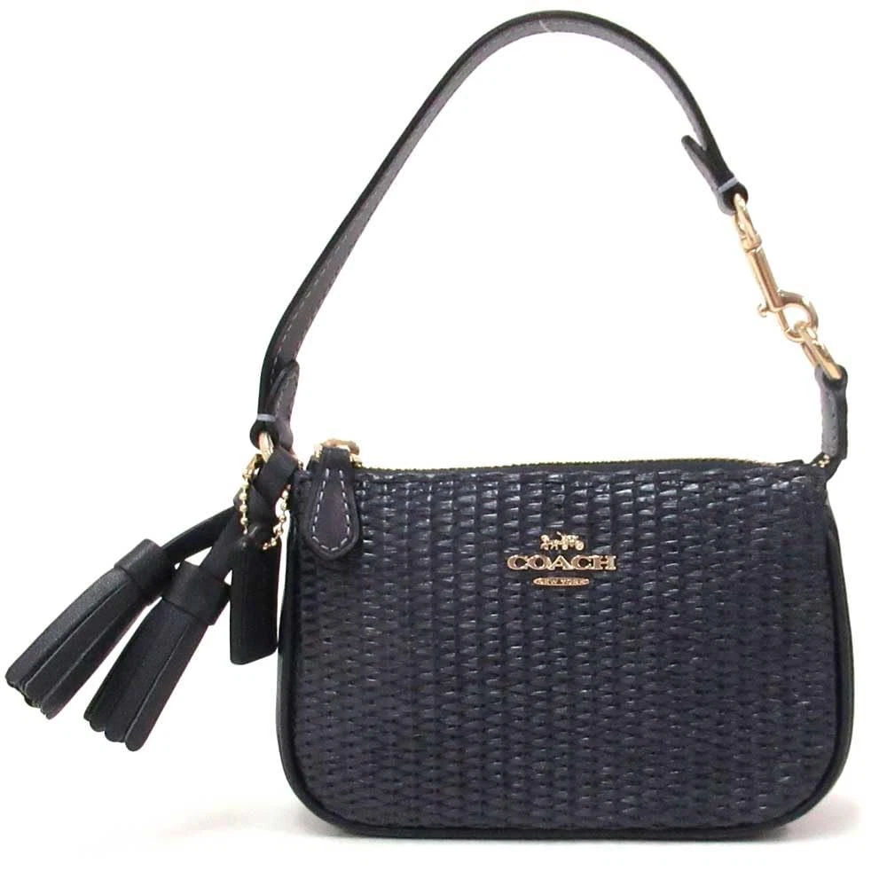 COACH Donna Nolita 15 in Pelle Paglia (Midnight Navy Multi) NO ETICHETTE