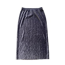 Maeve by Anthropologie Metallic Plisse Crinkle Maxi Skirt Micro Pleat Velvety S