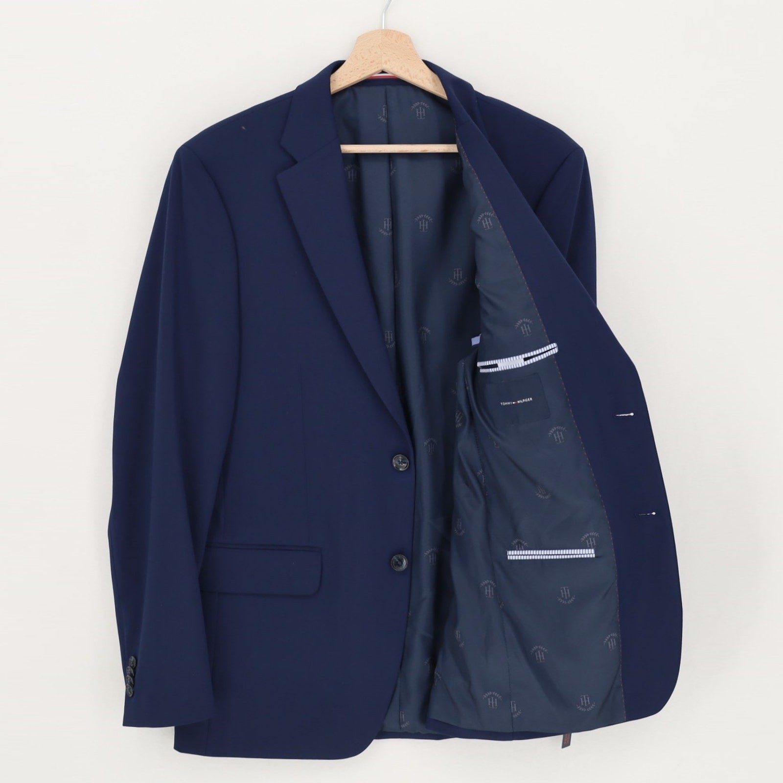 Tommy Hilfiger Men's Navy Wool TH-Flex Stretch Modern-Fit Suit Jacket Size 38R image 7