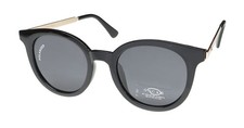 NEW OSCAR DE LA RENTA OSCAR 1289 SUNGLASSES ROUND 001-1 PLASTIC WOMENS BLACK
