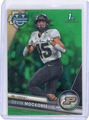 2023 Bowman Chrome Devin Mockobee Green Refractor #/99 Purdue